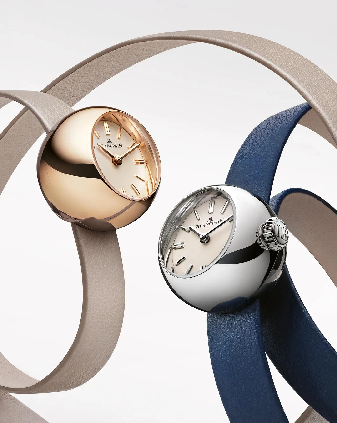 ساعتا Blancpain Lady B بالذهب الأحمر والفولاذ