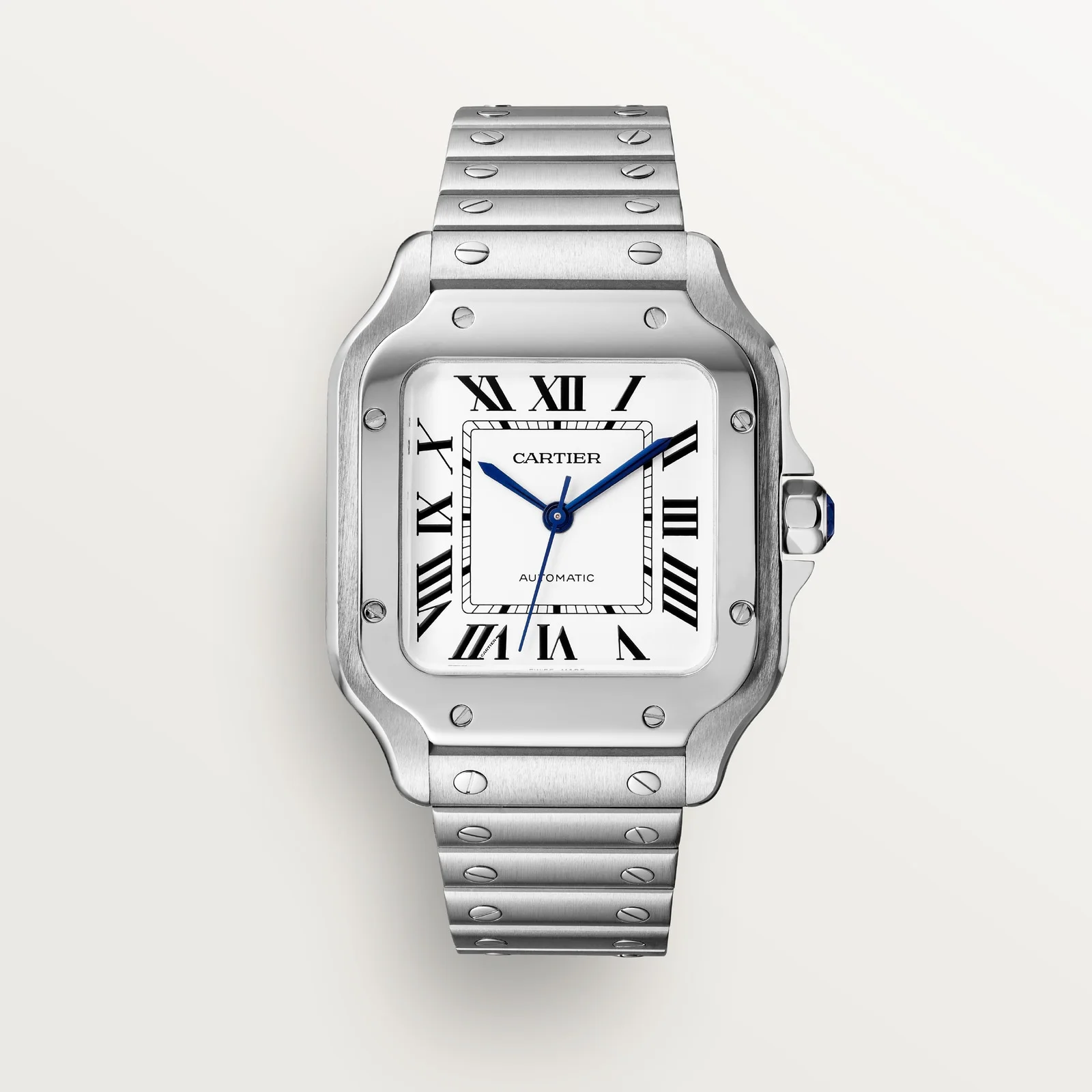 Çelik bilezikli Cartier Santos de Cartier Medium WSSA0029 önden görünüm
