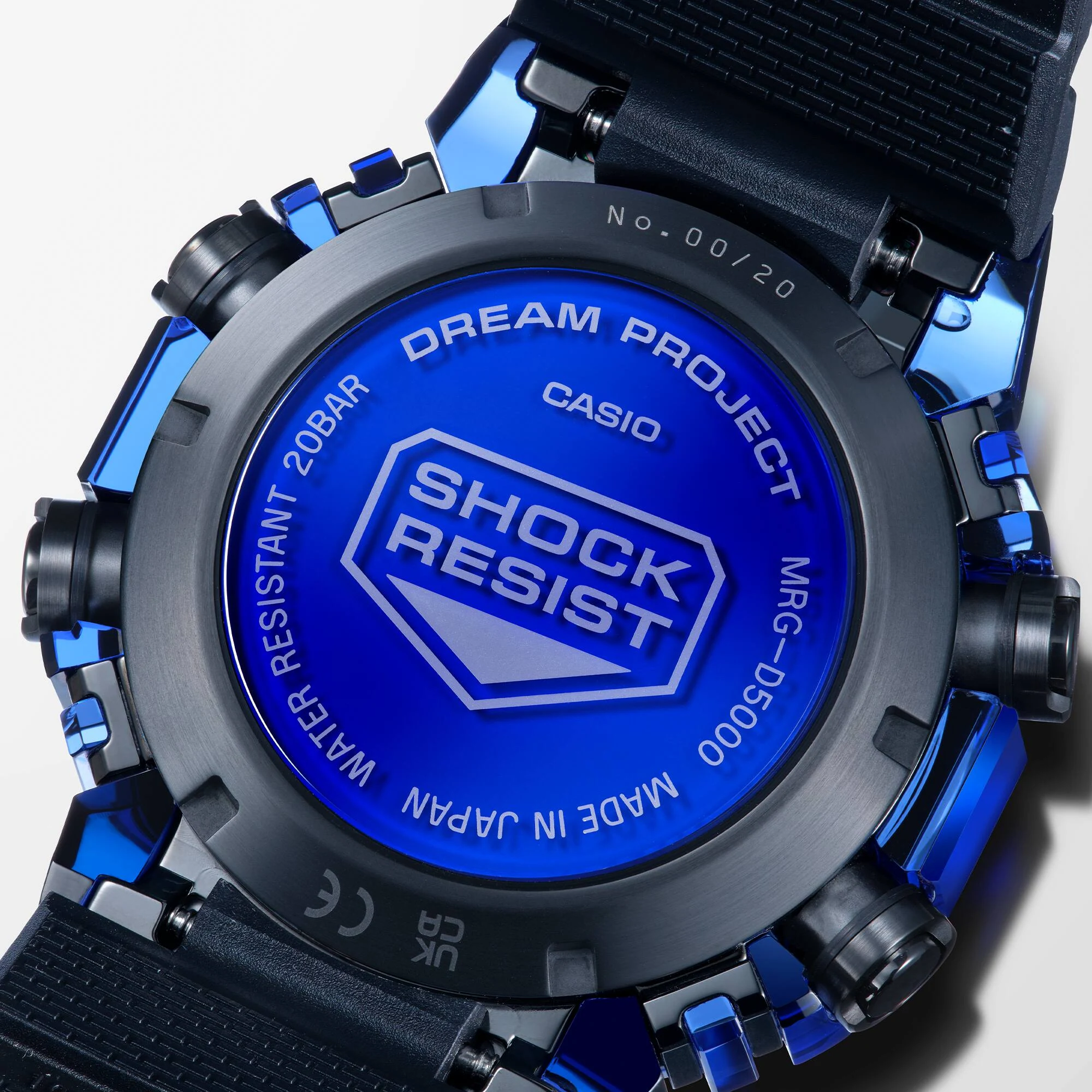 Numbered caseback of the Casio G-SHOCK MRG-D5000