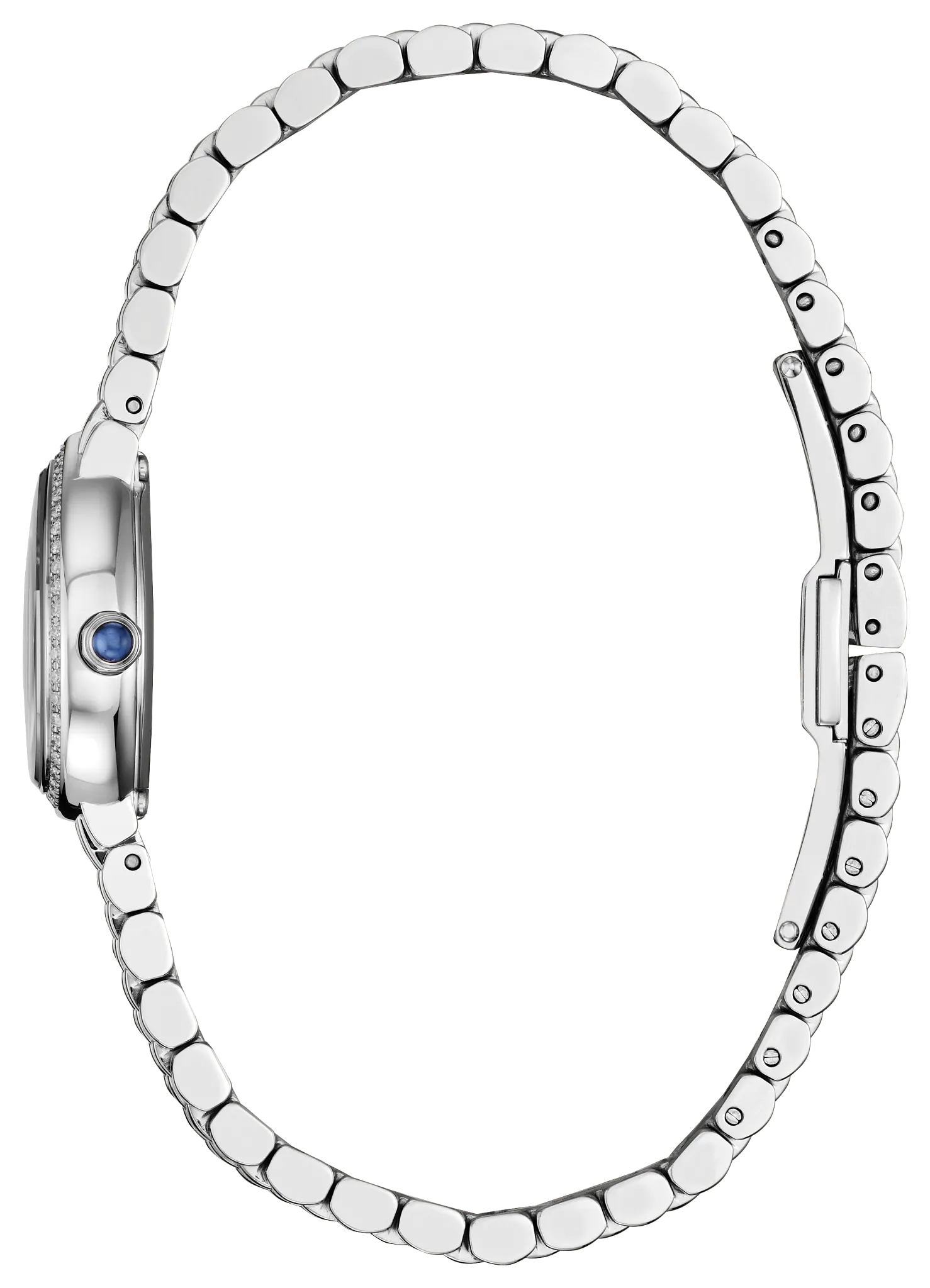منظر جانبي لساعة Citizen L RAINELL EX1540-58L وسوارها.