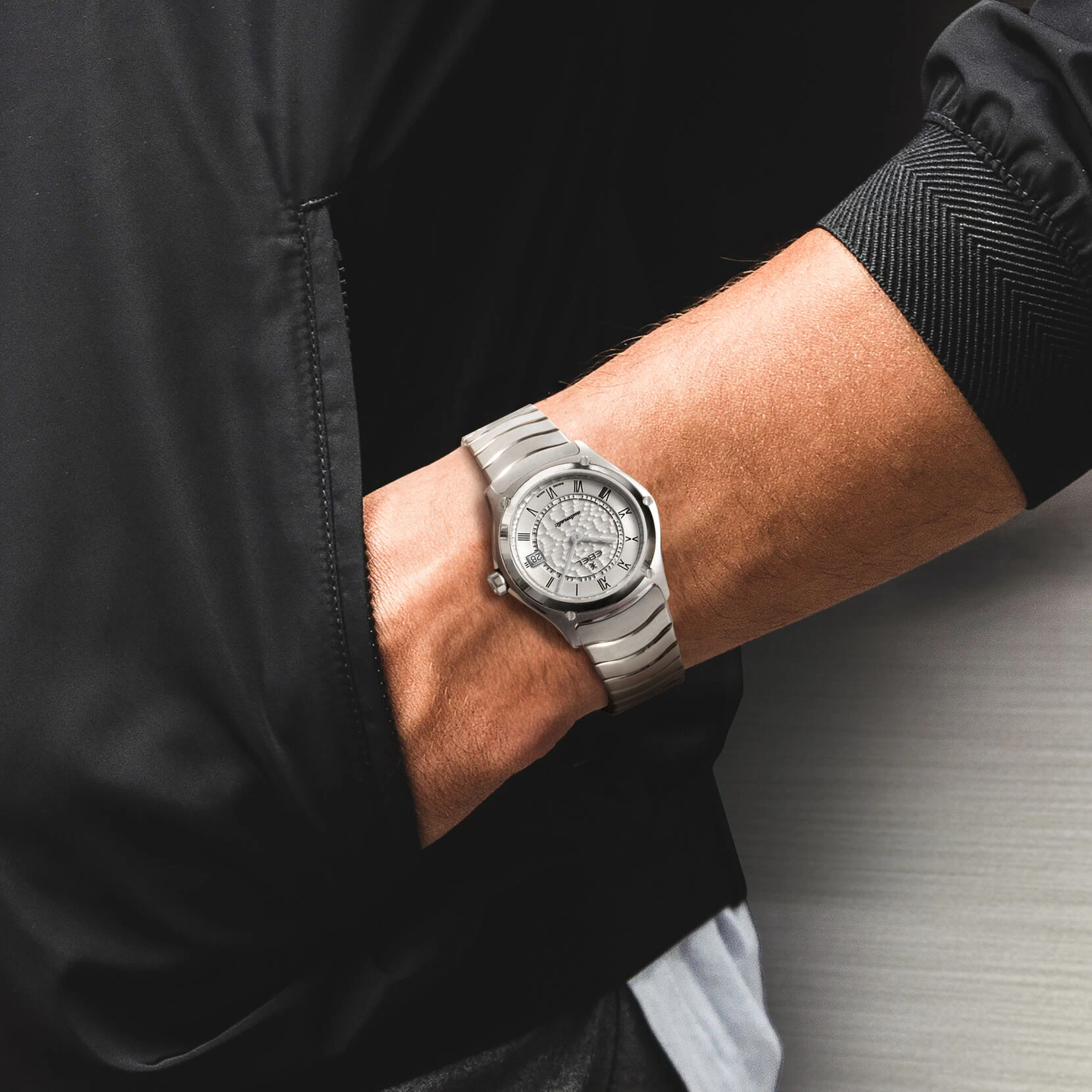 EBEL Sport Classic reference 1216708 with its wave-link bracelet