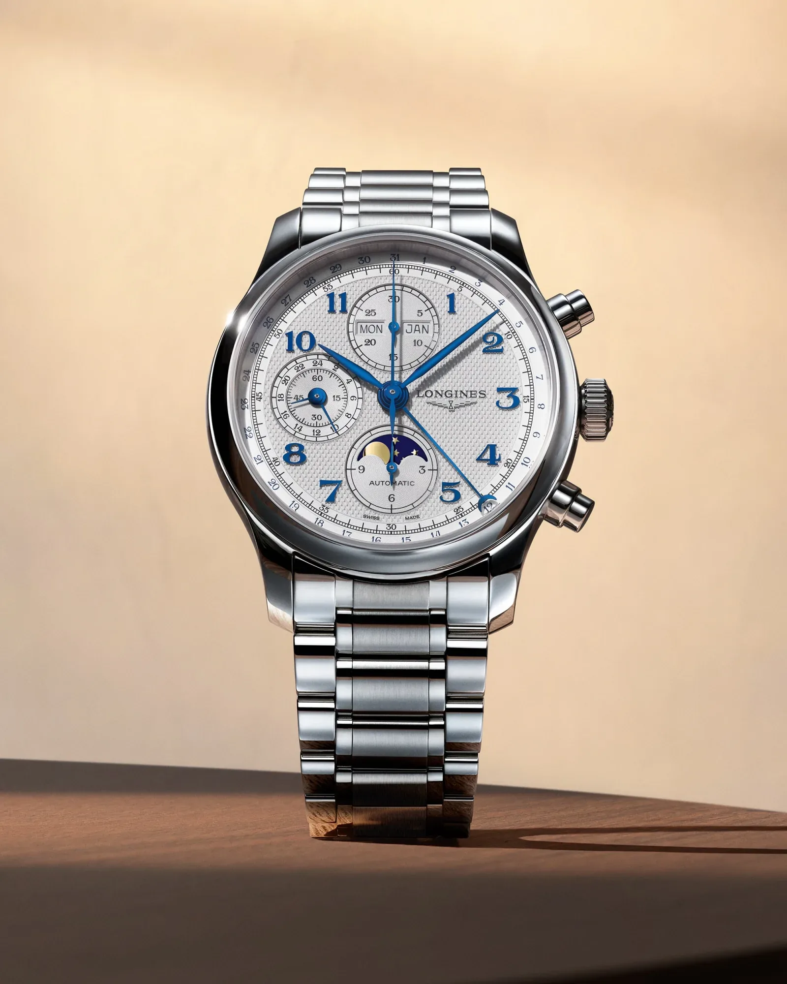 Longines Master Collection Chronograph Moonphase L2.962.4.73.6 tam görünüm