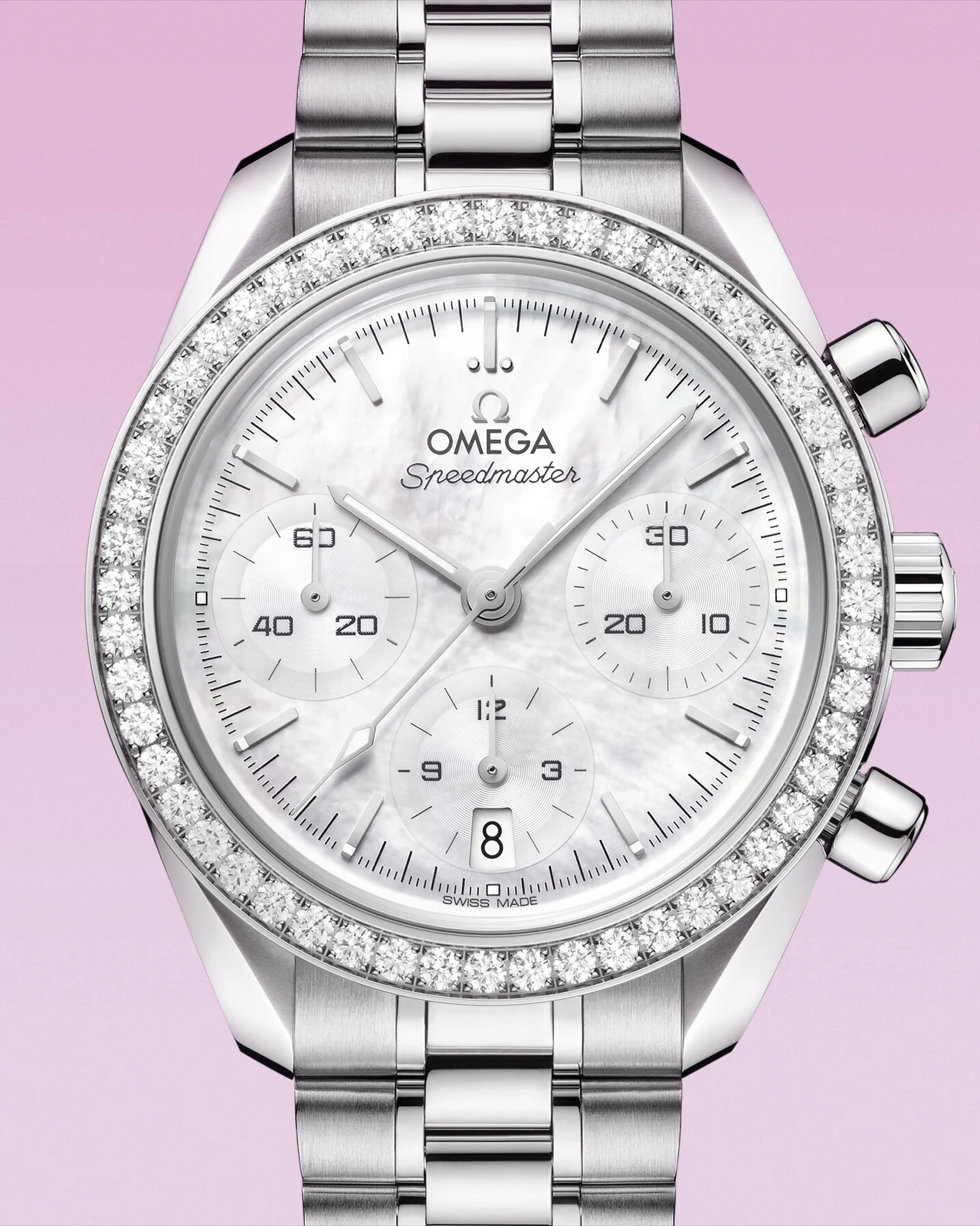 Vue avant OMEGA Speedmaster 38 324.15.38.50.05.001