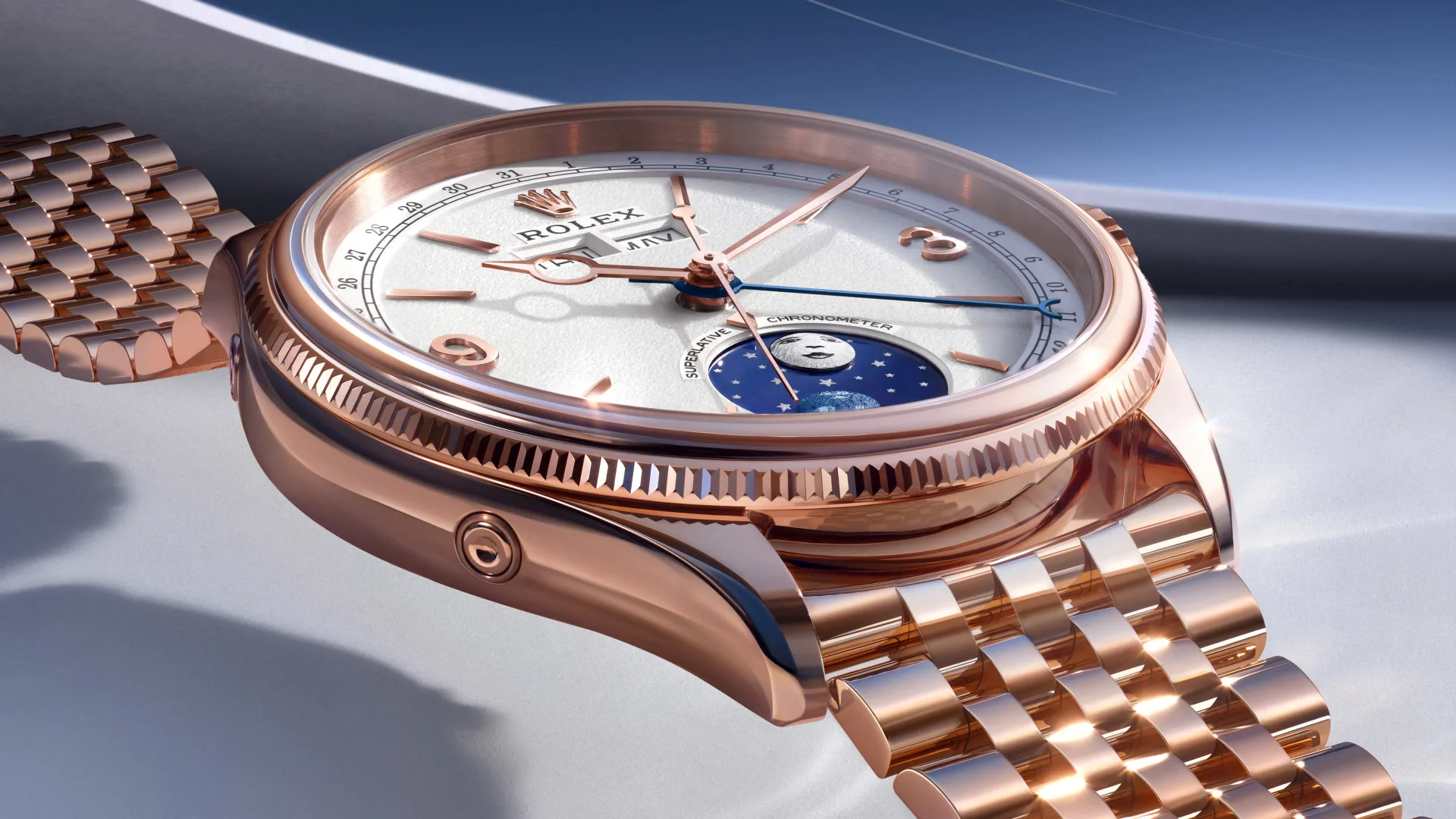 Everose altın Rolex Perpetual Padellone referans 53505 resmi görseli