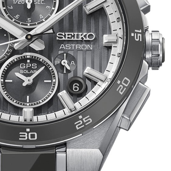 Seiko Astron HAB007J bezel ve gri seramik detay
