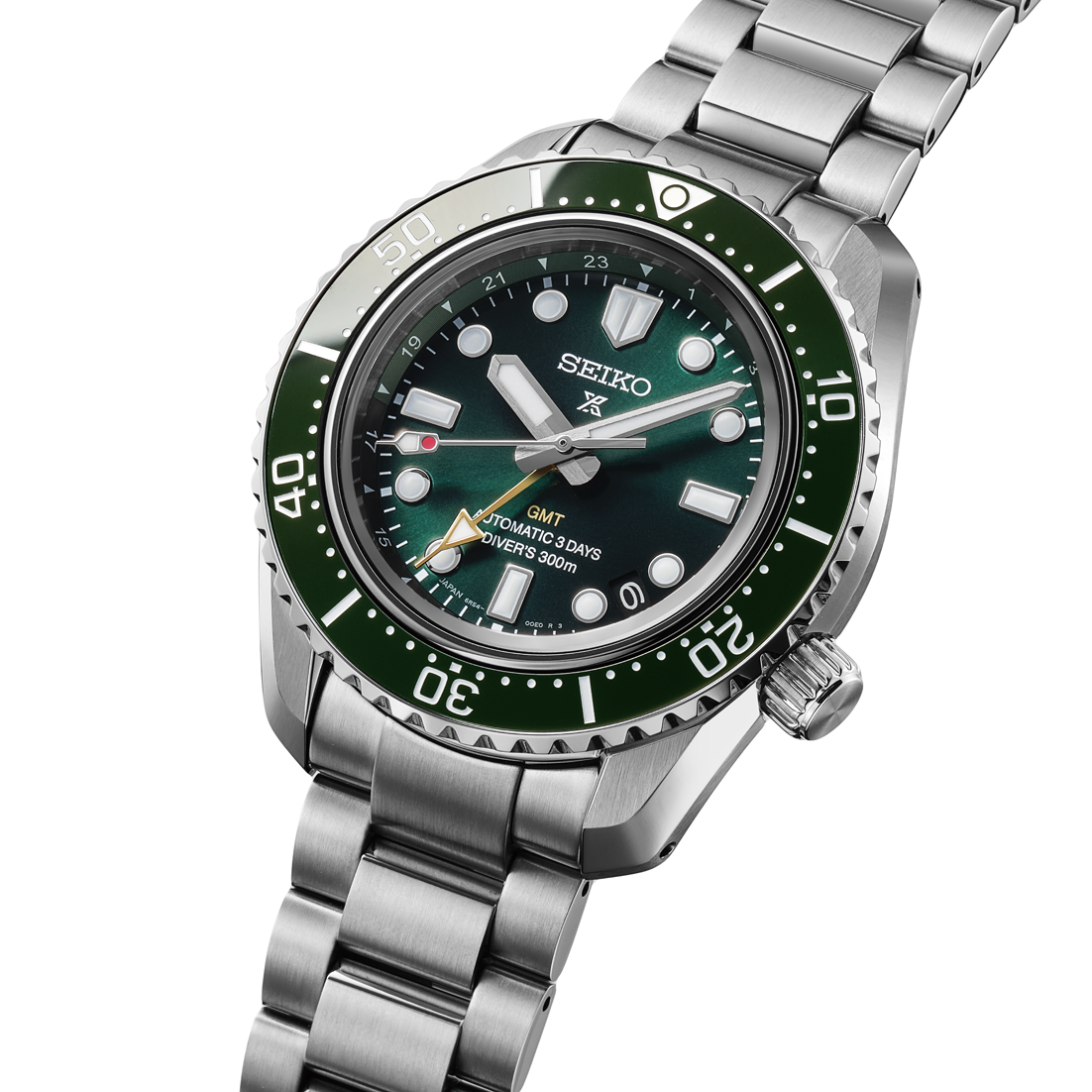 Image officielle Seiko de la version verte de la 1968 Heritage Diver’s GMT