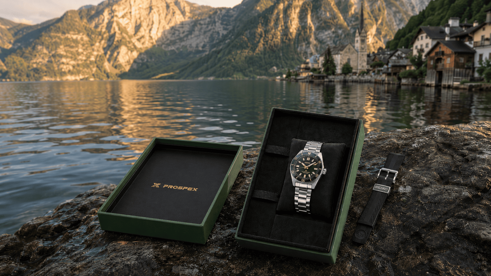 Seiko Prospex HBC010 Box mit zusätzlichem Silikonband
