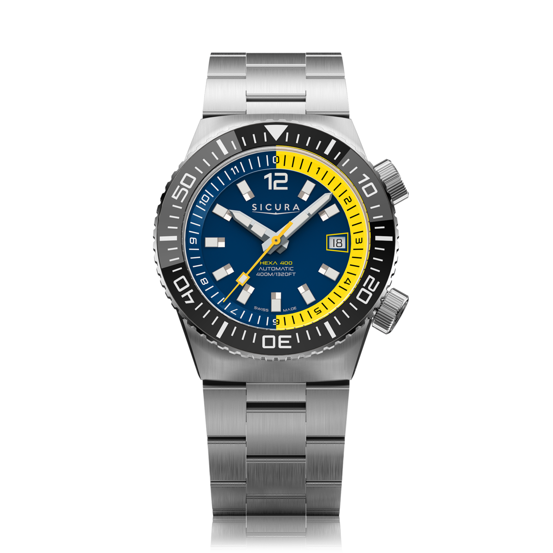 Vue de face officielle de la Sicura HEXA 400 Blue