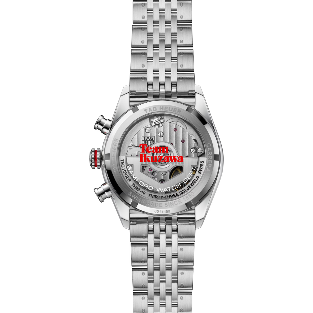 TAG Heuer Carrera Chronograph x Team Ikuzawaの公式ケースバック画像