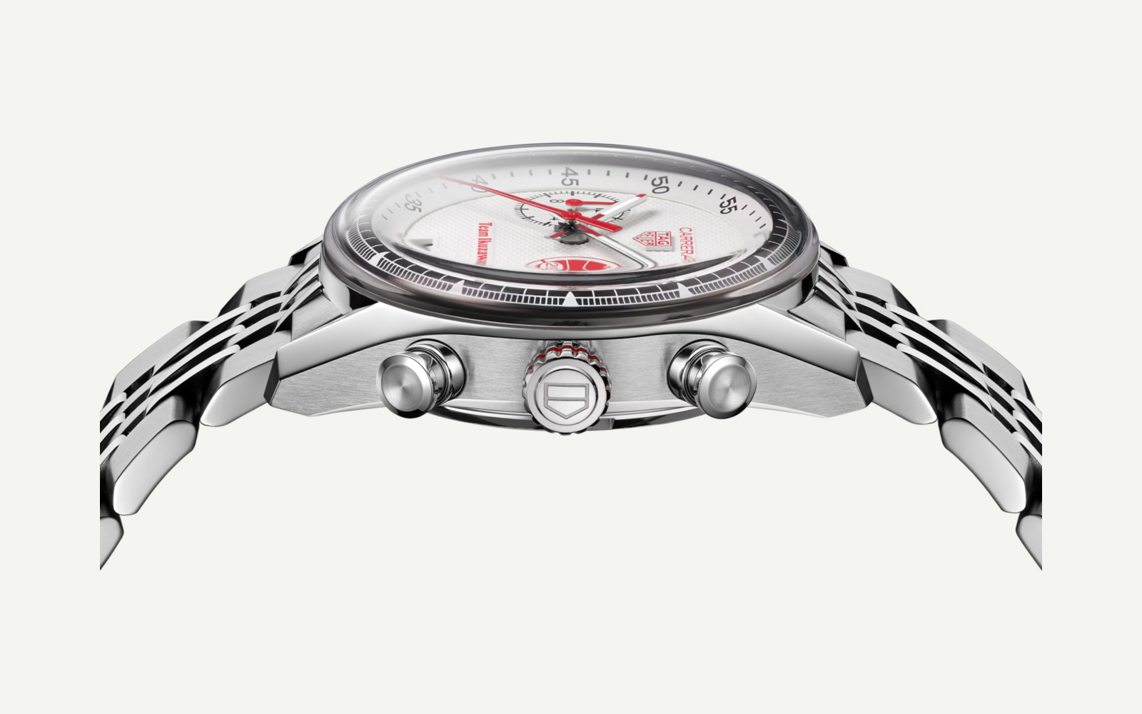 TAG Heuer Carrera Chronograph x Team Ikuzawa CBS221M.EB0435の公式サイドプロフィール