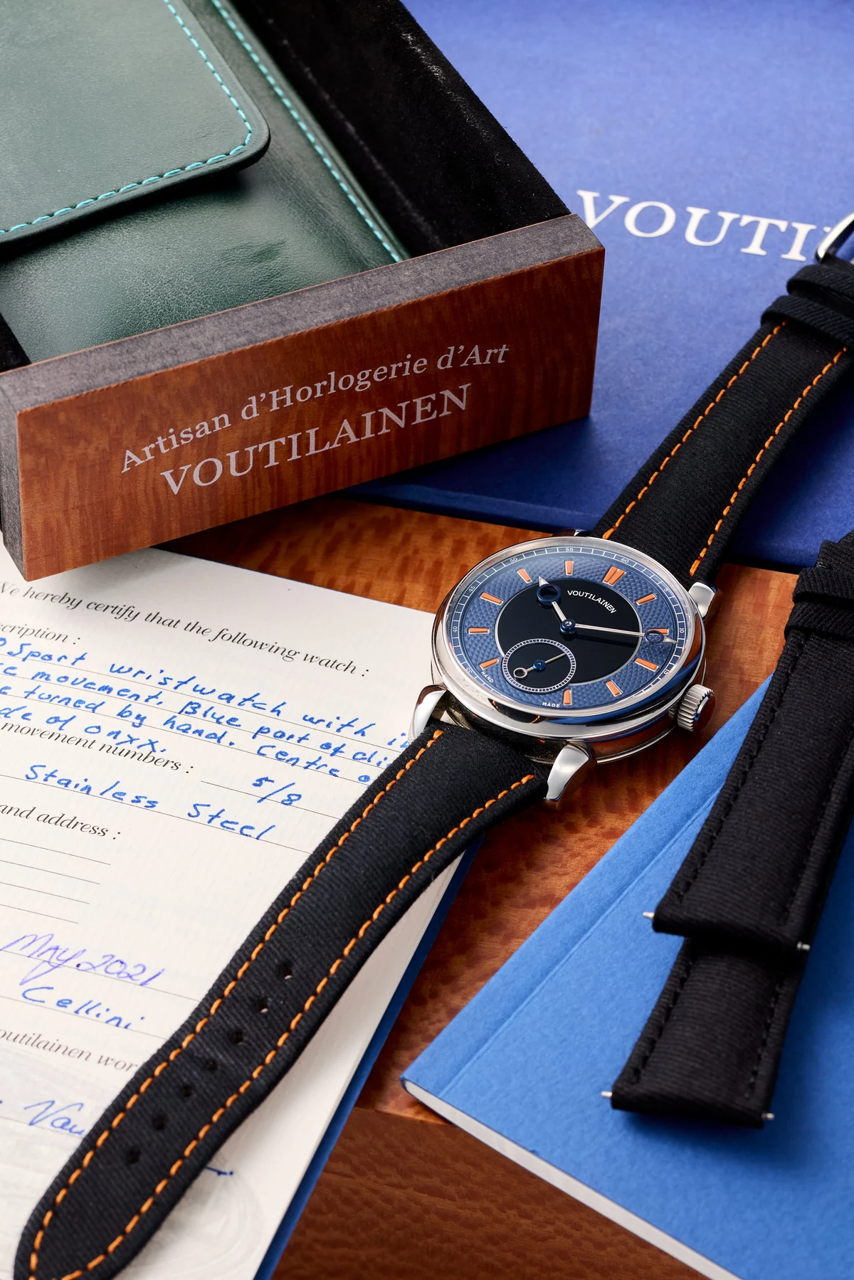 Voutilainen 28Sport Limited Edition number 5 of 8 with its box, certificate and straps